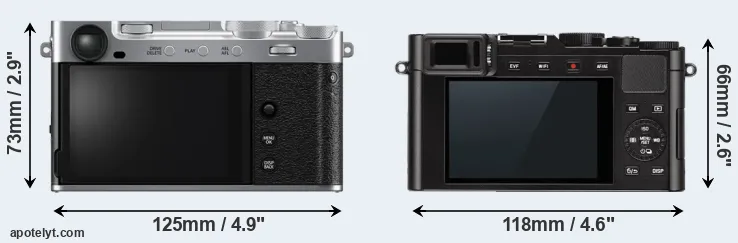 Comparison X-E5 or D-LUX Typ 109 rear