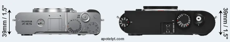 Compare X-E5 versus M10-R top