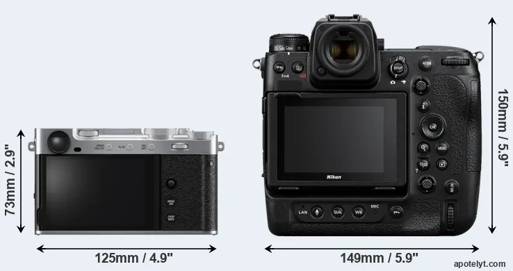 Comparison X-E5 or Z9 rear