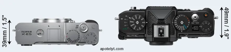 Compare X-E5 versus Zf top