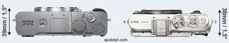 Compare X-E5 versus E-PL8 top