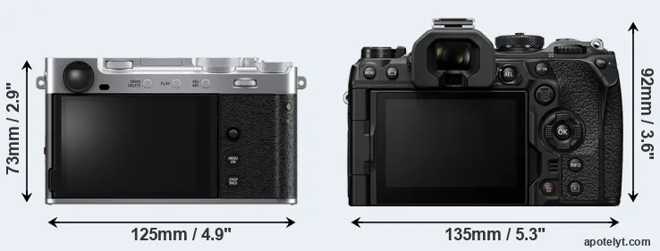 Comparison X-E5 or OM-1 rear