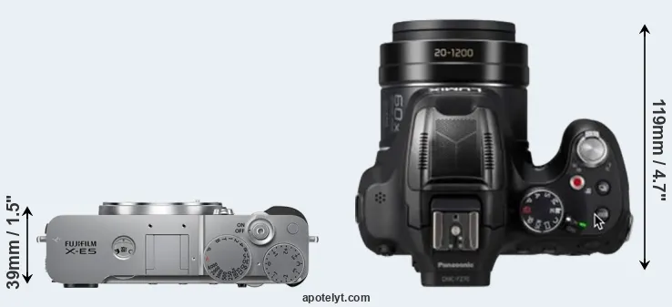Compare X-E5 versus FZ82D top