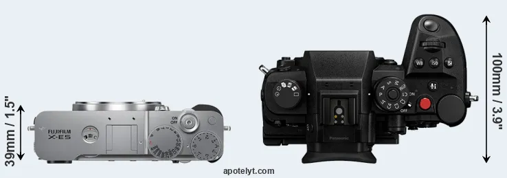 Compare X-E5 versus GH7 top