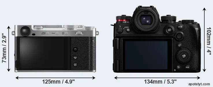 Comparison X-E5 or S1 II rear