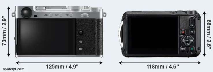 Comparison X-E5 or WG-8 rear