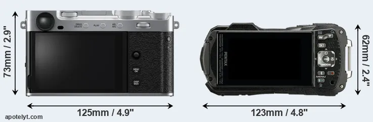 Comparison X-E5 or WG-90 rear