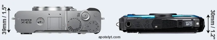 Compare X-E5 versus WG-90 top
