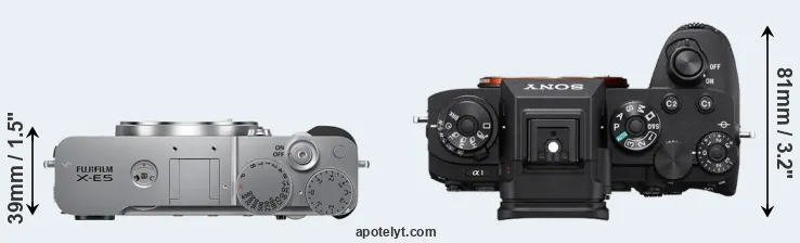 Compare X-E5 versus A1 top