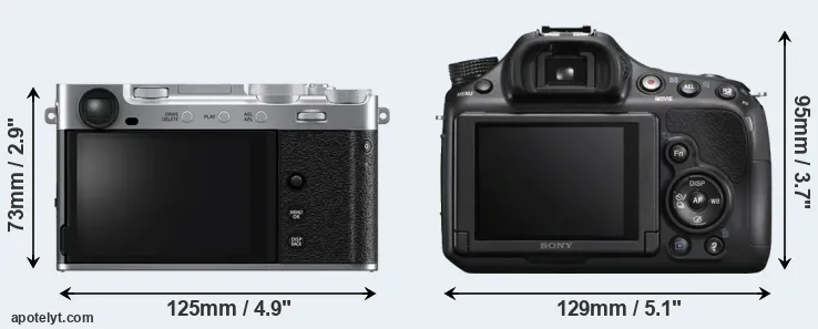 Comparison X-E5 or A58 rear