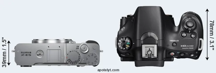 Compare X-E5 versus A58 top