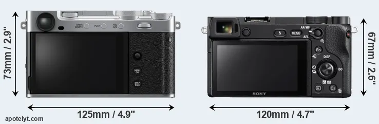 Comparison X-E5 or A6300 rear