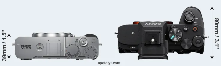 Compare X-E5 versus A7 IV top
