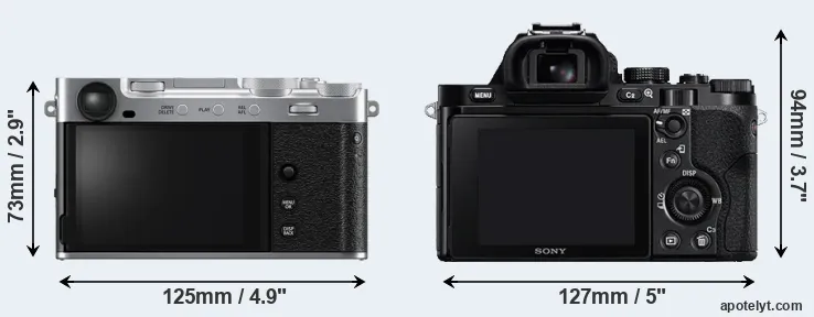 Comparison X-E5 or A7 rear