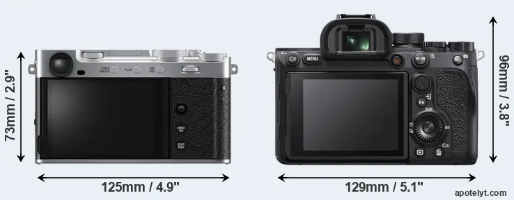 Comparison X-E5 or A7R IVA rear