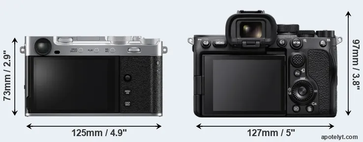 Comparison X-E5 or A7S III rear