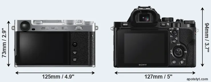 Comparison X-E5 or A7S rear