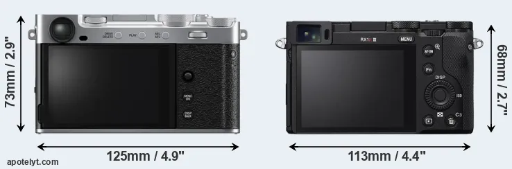 Comparison X-E5 or RX1R III rear