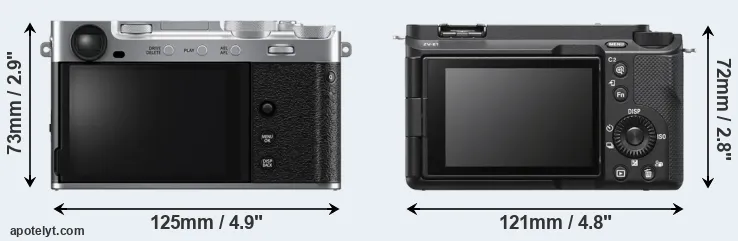 Comparison X-E5 or ZV-E1 rear