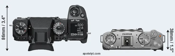 Compare X-H1 versus X-M5 top