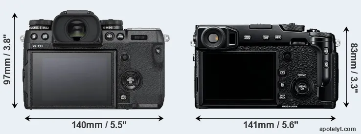 Comparison X-H1 or X-Pro2 rear