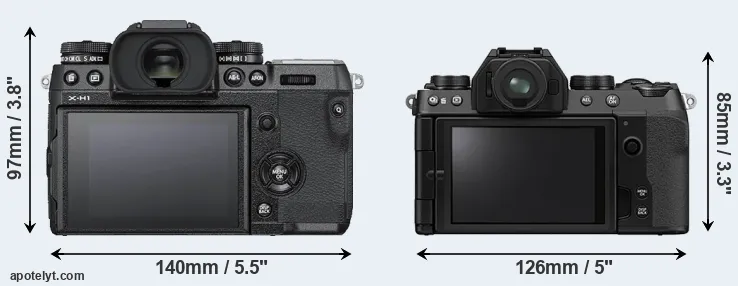 Comparison X-H1 or X-S10 rear