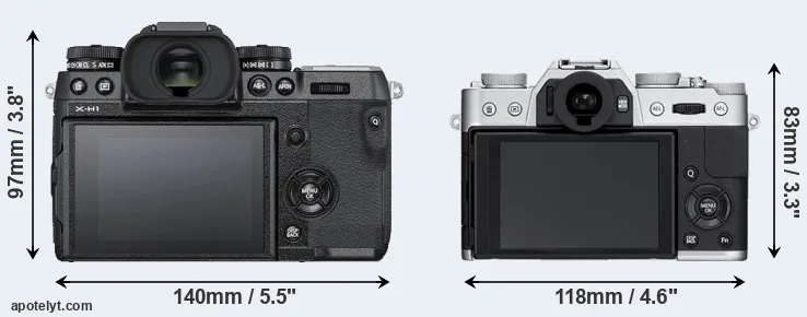 Comparison X-H1 or X-T10 rear