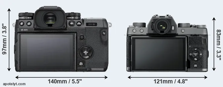 Comparison X-H1 or X-T100 rear