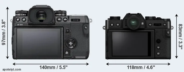 Comparison X-H1 or X-T30 II rear