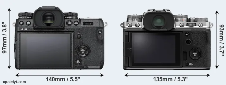 Comparison X-H1 or X-T4 rear