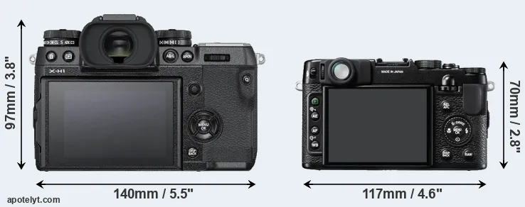 Comparison X-H1 or X10 rear