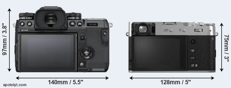 Comparison X-H1 or X100VI rear