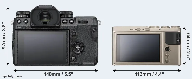 Comparison X-H1 or XF10 rear