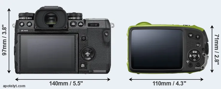 Comparison X-H1 or XP120 rear