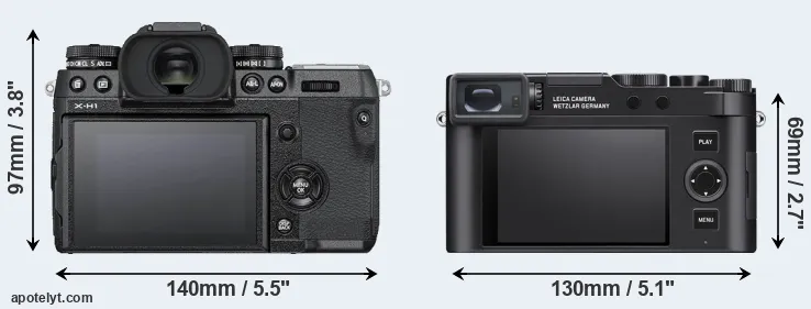 Comparison X-H1 or D-LUX 8 rear