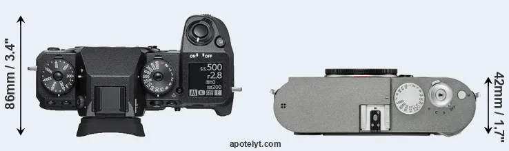 Compare X-H1 versus M-E Typ 240 top
