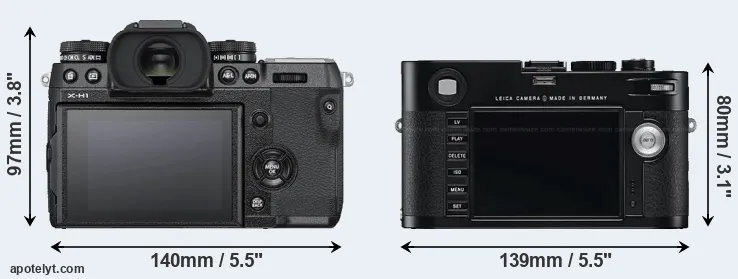 Comparison X-H1 or M Typ 240 rear
