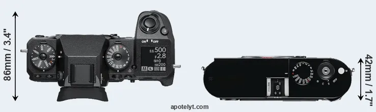 Compare X-H1 versus M Typ 240 top