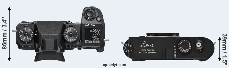 Compare X-H1 versus M10-P top