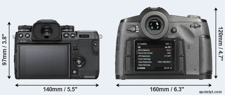 Comparison X-H1 or S-E Typ 006 rear