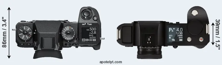 Compare X-H1 versus Leica SL top