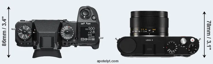 Compare X-H1 versus X Typ 113 top