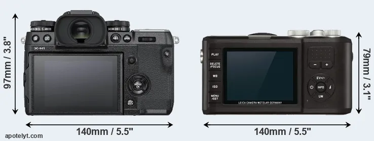 Comparison X-H1 or X-U Typ 113 rear