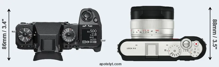 Compare X-H1 versus X-U Typ 113 top