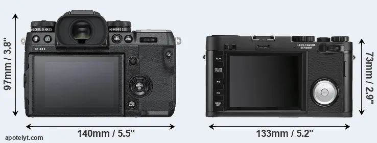 Comparison X-H1 or X Vario rear