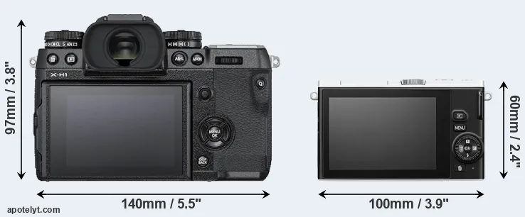 Comparison X-H1 or J4 rear