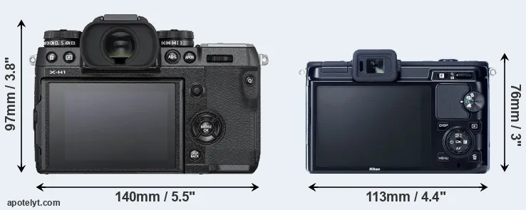 Comparison X-H1 or V1 rear
