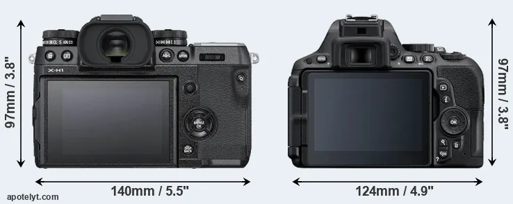 Comparison X-H1 or D5500 rear