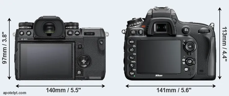 Comparison X-H1 or D610 rear