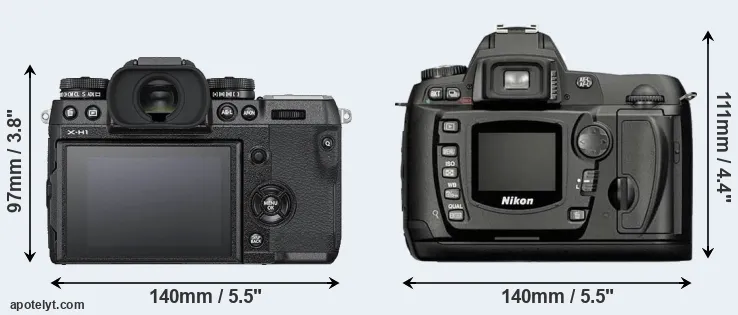 Comparison X-H1 or D70 rear